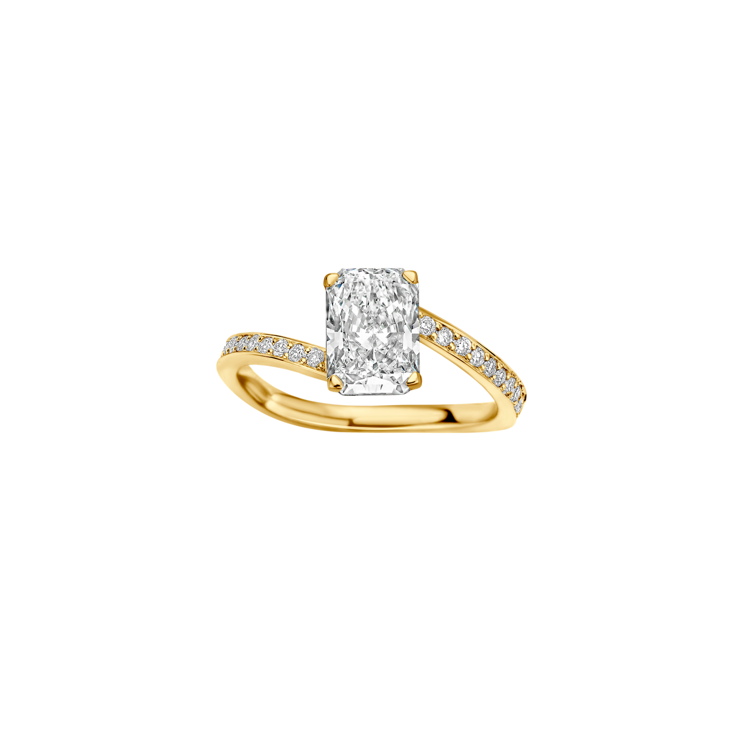Hidden Halo-1.5 CT Round Lab Grown Diamond Engagement Ring