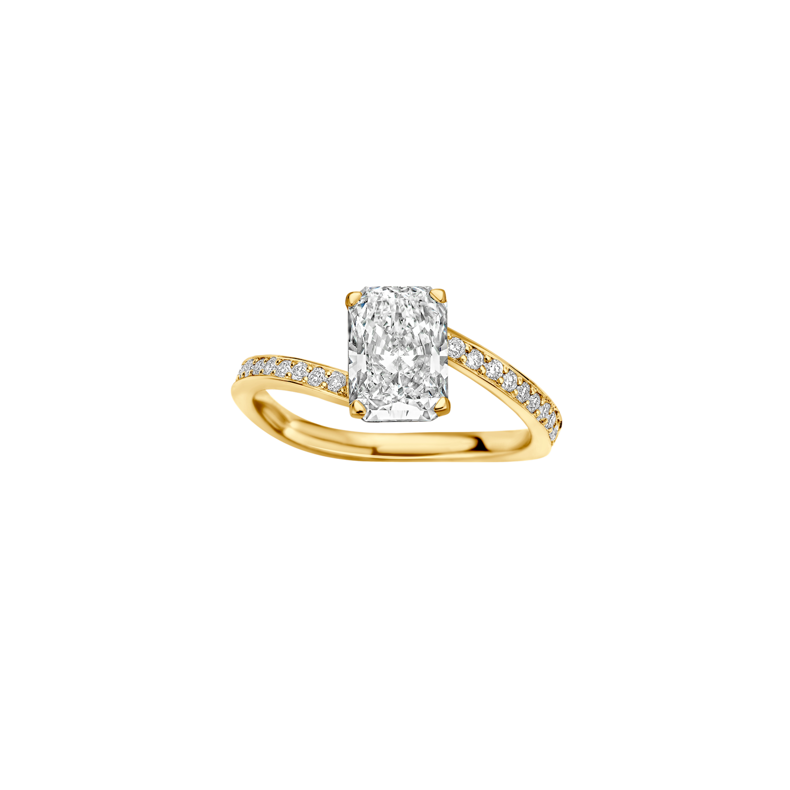 Hidden Halo-1.5 CT Round Lab Grown Diamond Engagement Ring