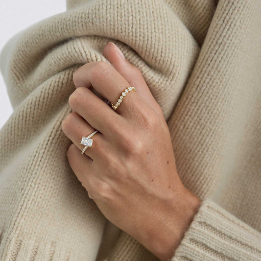 Hidden Halo-1.5 CT Round Lab Grown Diamond Engagement Ring
