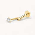 Load image into Gallery viewer, 0.03 TCW Round Lab Grown Diamond Solitaire Gold Stud Earring
