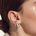 Load image into Gallery viewer, Micro Diamond Helix Single Stud Earring in Silver
