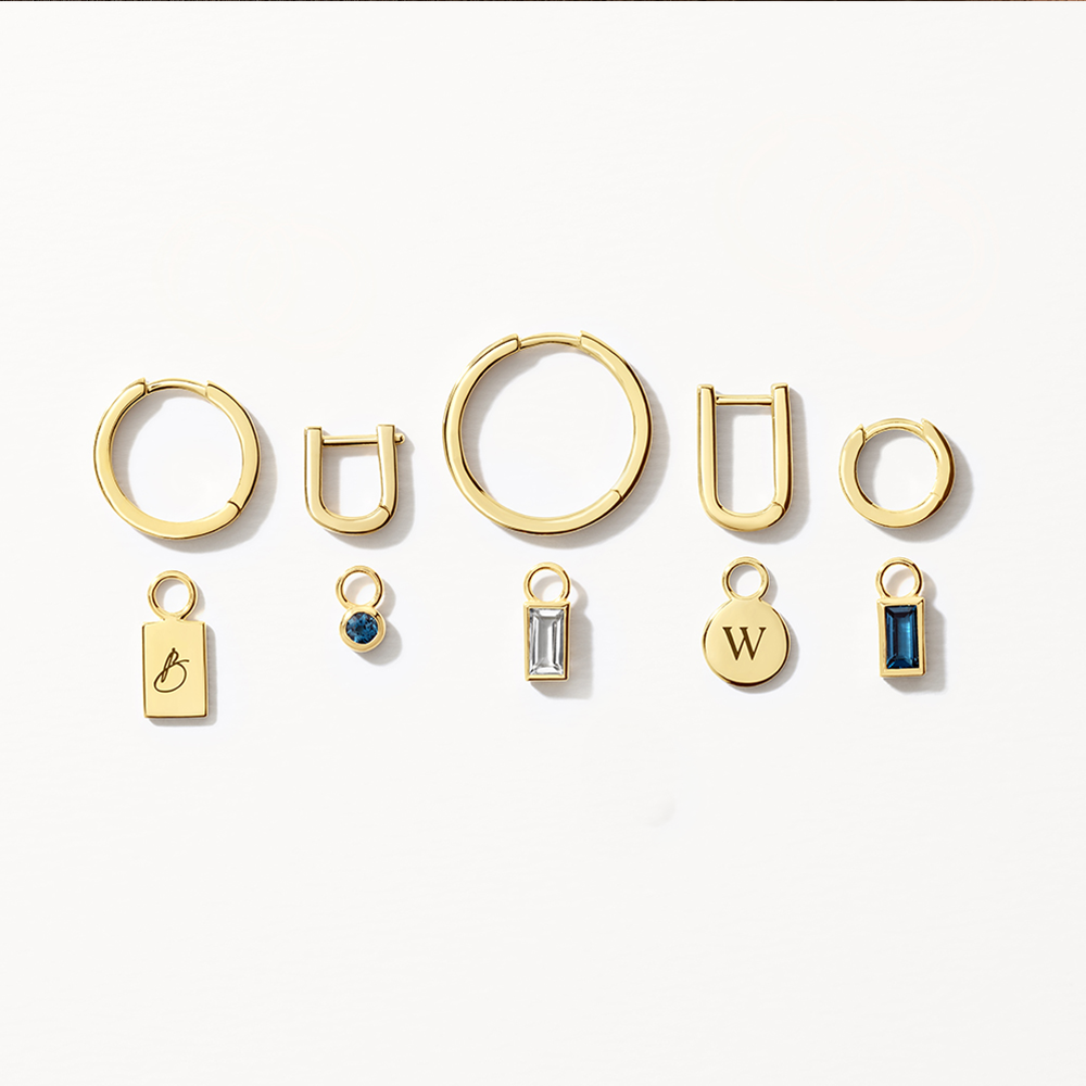 U Shaped Plain Hoop Earrings 6