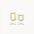 Load image into Gallery viewer, U Shaped Plain Hoop Earrings
