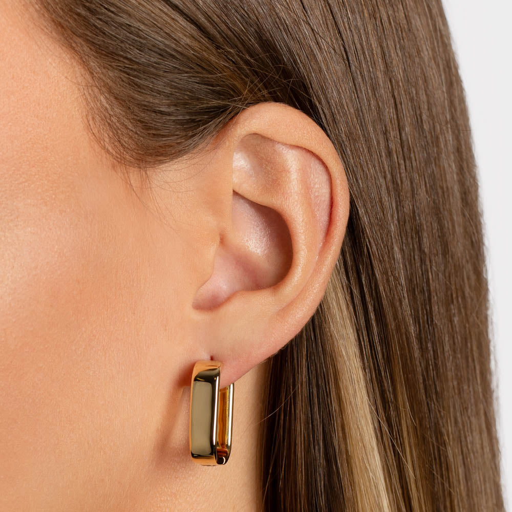 Radiant Gold Luxe Hoop Earrings