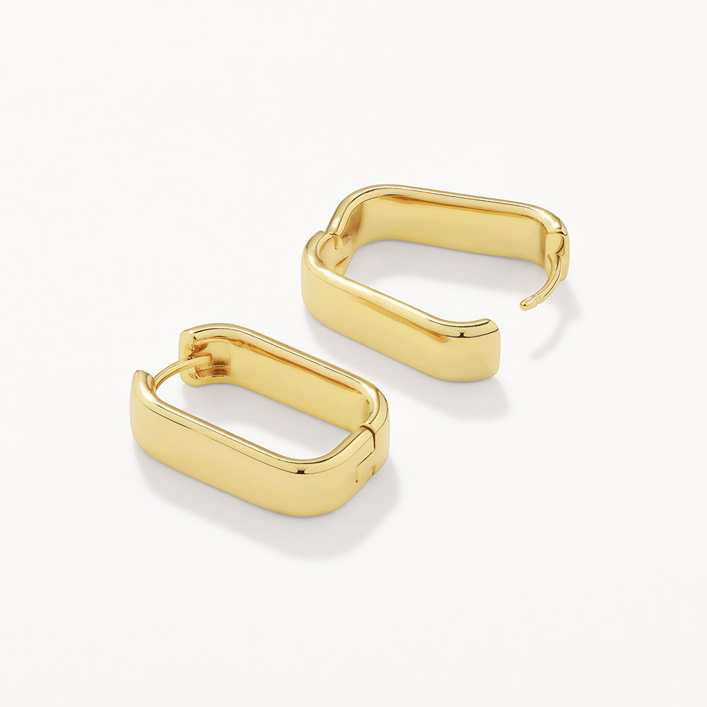 Radiant Gold Luxe Hoop Earrings