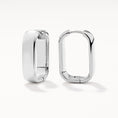 Load image into Gallery viewer, Sleek Silver Paperclip Hoop Earrings
