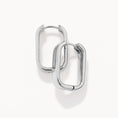 Load image into Gallery viewer, Sleek Silver Paperclip Hoop Earrings
