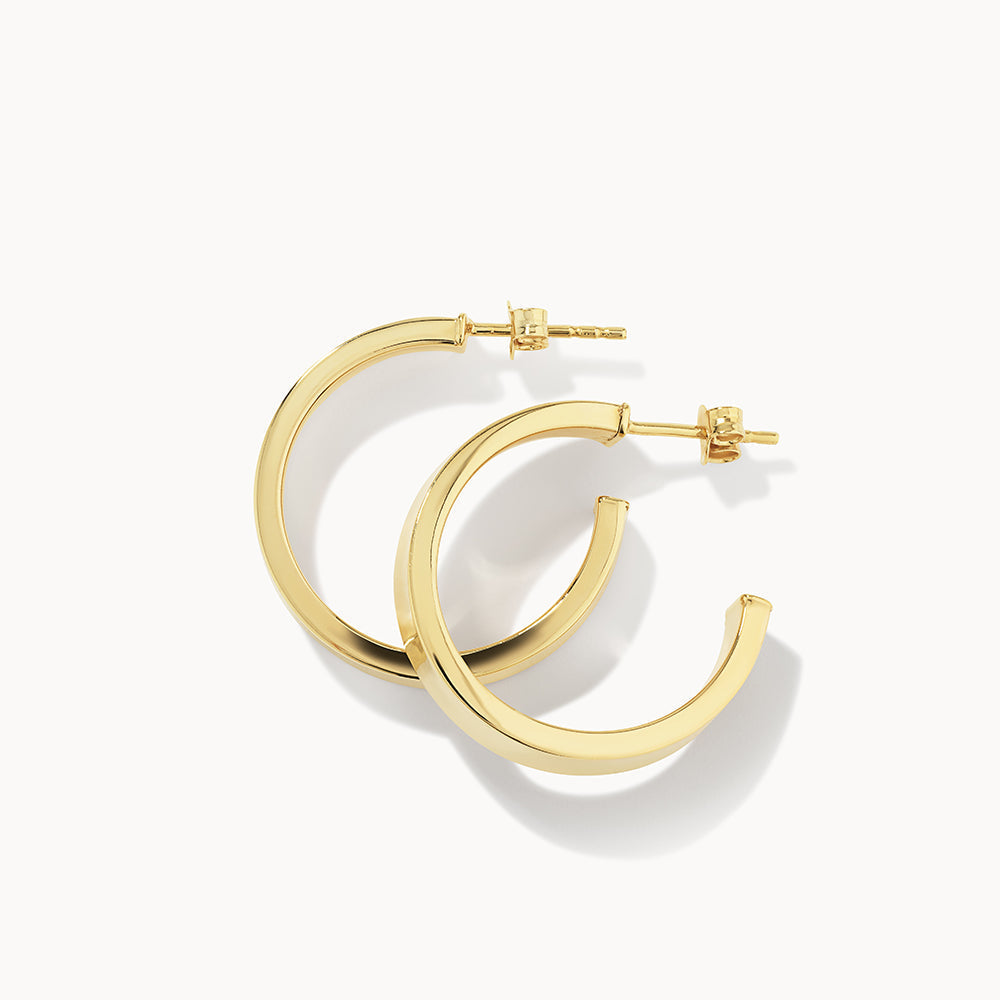 Plain Flat Hoop Earrings