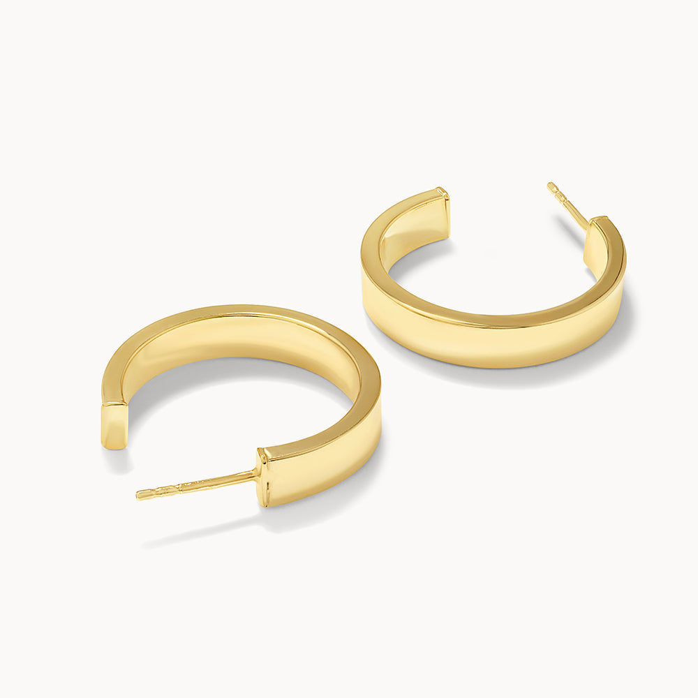 Plain Flat Hoop Earrings