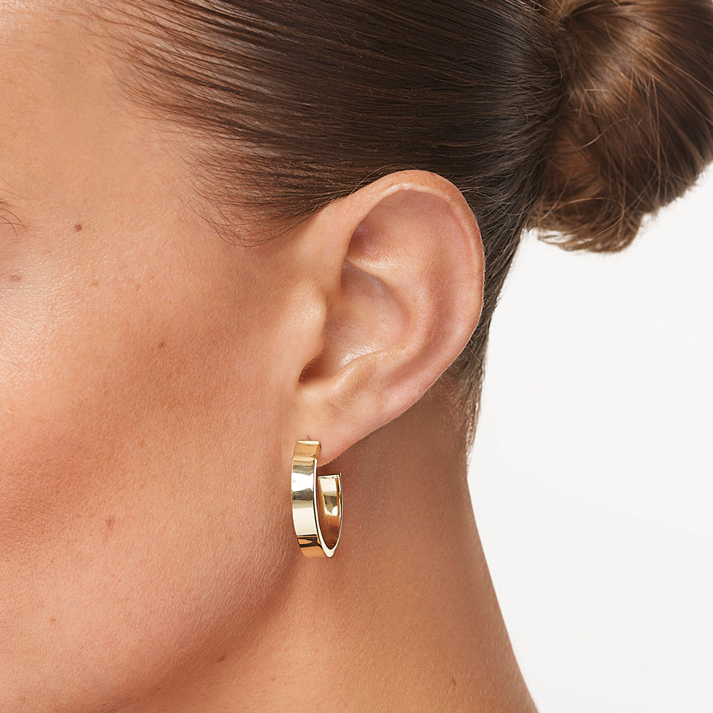 Plain Flat Hoop Earrings