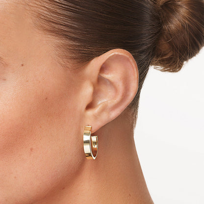 Plain Flat Hoop Earrings 4