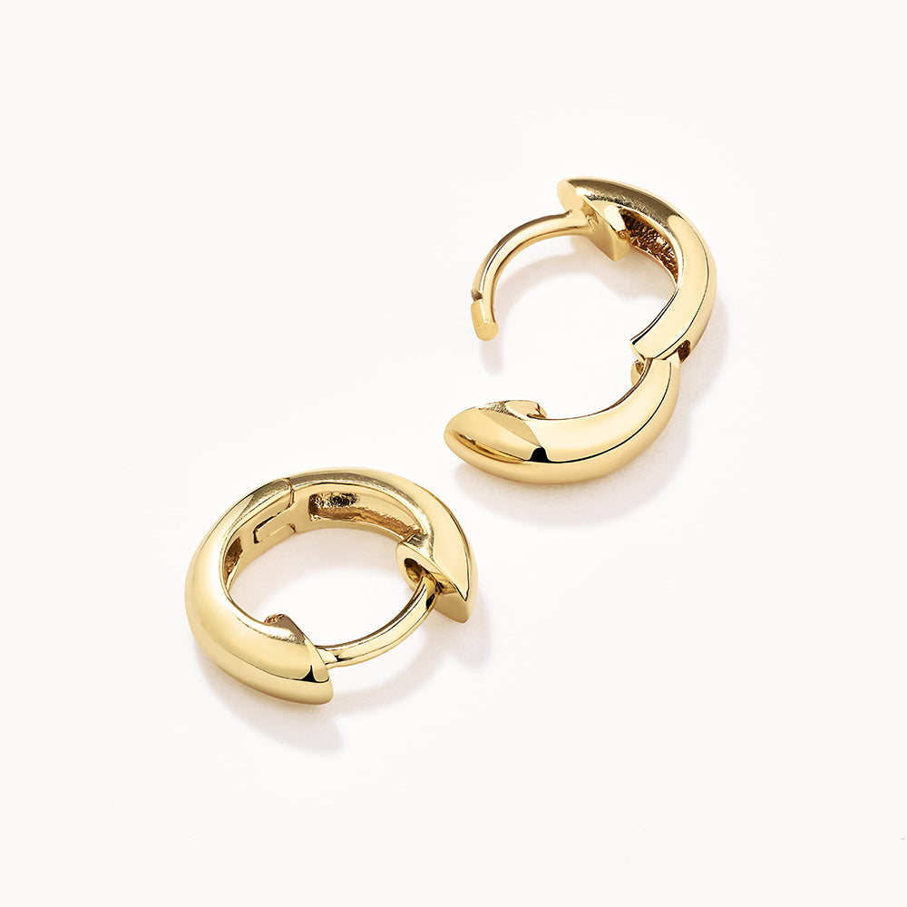 Elegant Gold Mini Huggie Hoops Earrings 10