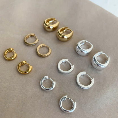 Elegant Gold Mini Huggie Hoops Earrings 11