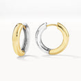 Load image into Gallery viewer, Radiant Reversible Mixed Metal Hoop Earrings
