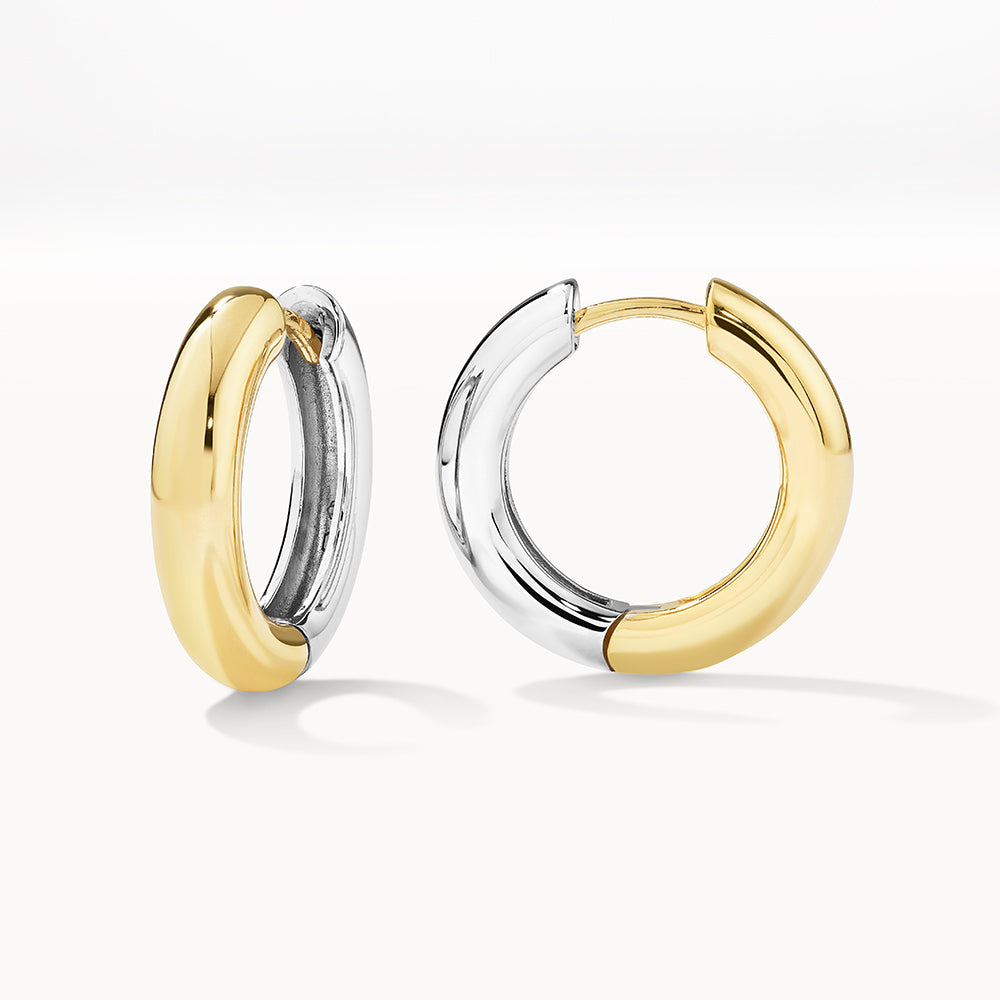 Radiant Reversible Mixed Metal Hoop Earrings