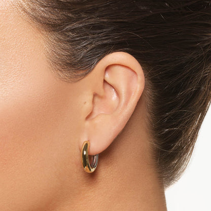 Radiant Reversible Mixed Metal Hoop Earrings 3