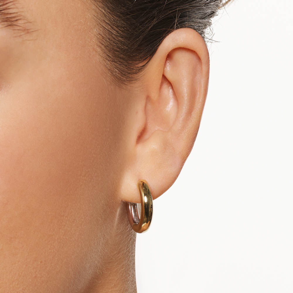Radiant Reversible Mixed Metal Hoop Earrings 7