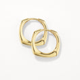 Load image into Gallery viewer, Golden Contemporary Square Hoop Earrings
