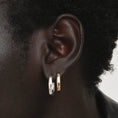 Load image into Gallery viewer, Golden Contemporary Square Hoop Earrings
