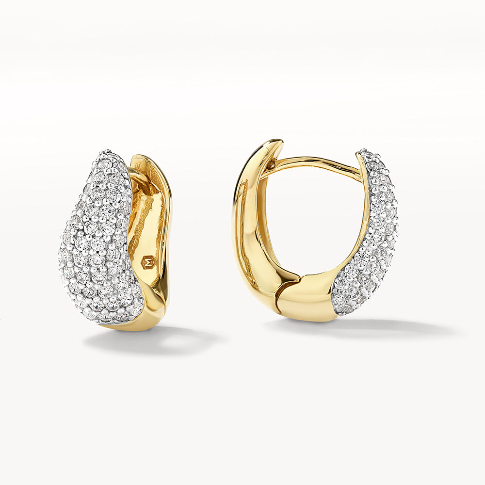 0.50 TCW Round Lab Grown Diamond Hoop Earrings 1