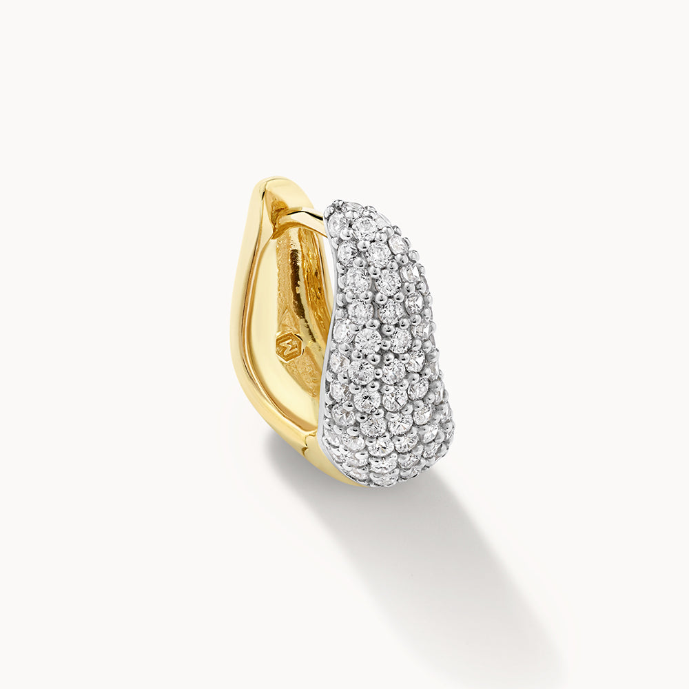 0.50 TCW Round Lab Grown Diamond Hoop Earrings 4