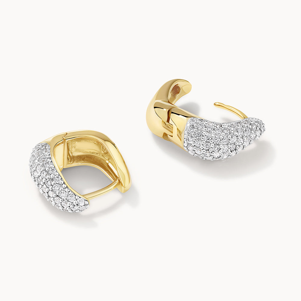 0.50 TCW Round Lab Grown Diamond Hoop Earrings 6