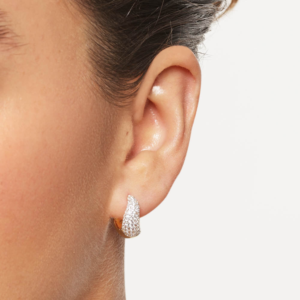 0.50 TCW Round Lab Grown Diamond Hoop Earrings 8