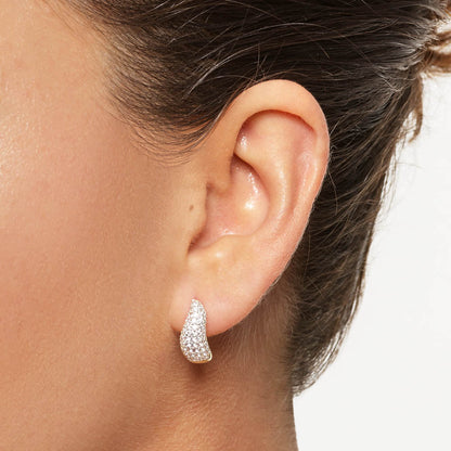 0.50 TCW Round Lab Grown Diamond Hoop Earrings 2