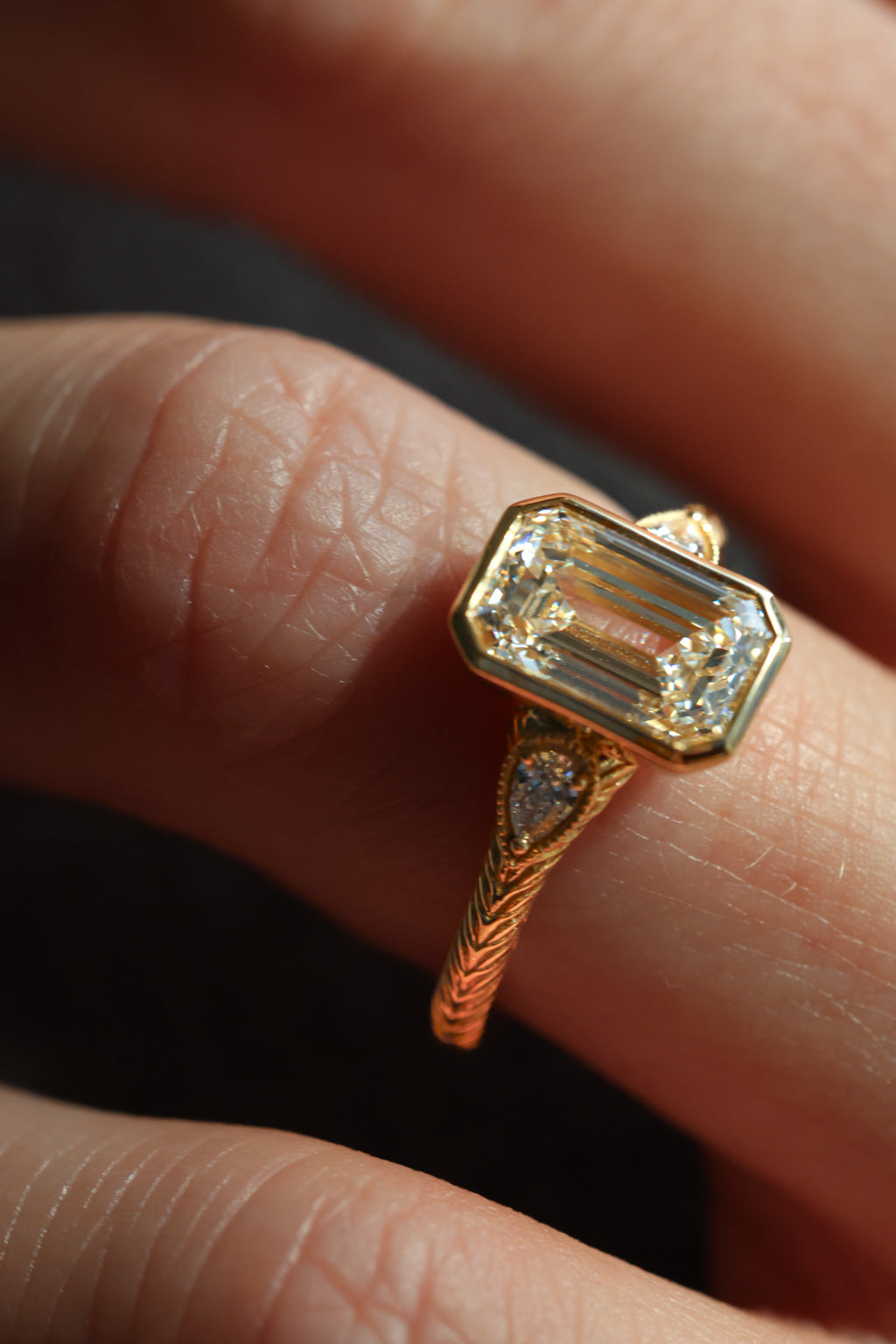 Solitaire Cathedral- 1.8 CT Cushion Lab Grown Diamond Wedding Band