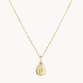 Load image into Gallery viewer, 0.06 TCW Baguette Lab Grown Diamond Engravable Gold Pendant Necklace
