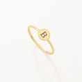 Load image into Gallery viewer, Elegant Personalized Gold Disc Ring 10
