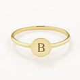 Load image into Gallery viewer, Elegant Personalized Gold Disc Ring 1
