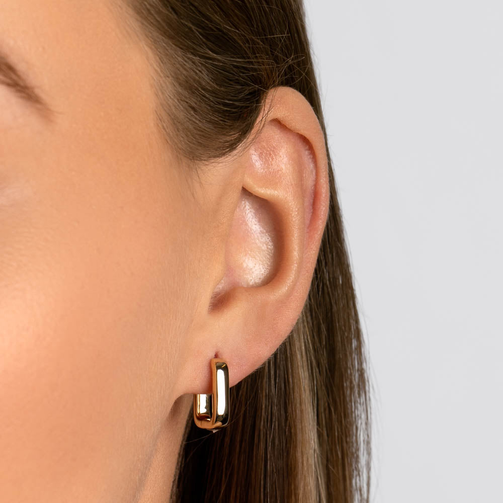 Elegant Gold Rectangular Earrings 3