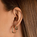 Load image into Gallery viewer, Elegant Gold Rectangular Earrings
