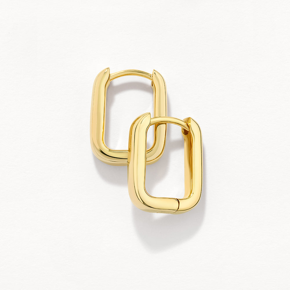 Elegant Gold Rectangular Earrings 5