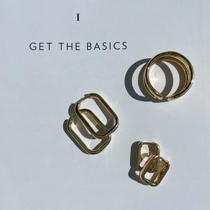 Elegant Gold Rectangular Earrings 8