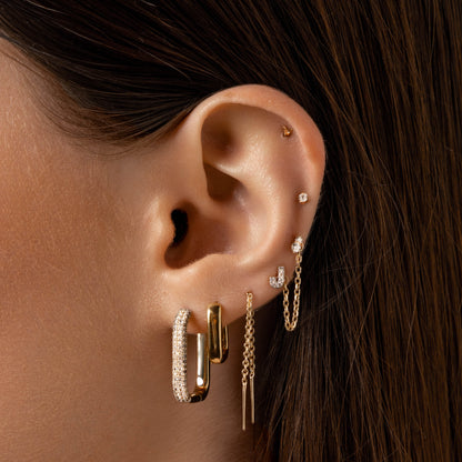 Elegant Gold Rectangular Earrings 6