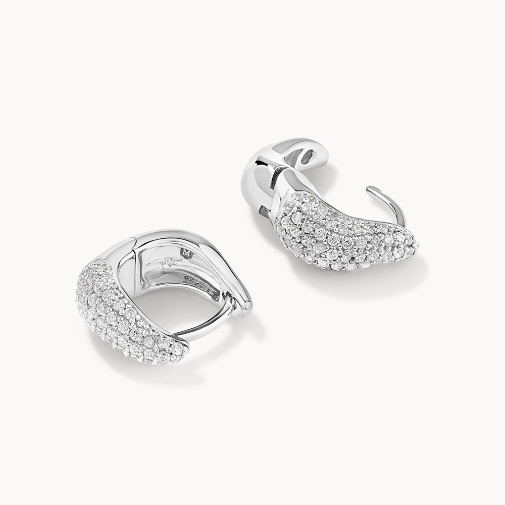 0.50 TCW Round Lab Grown Diamond Hoop Earrings 5