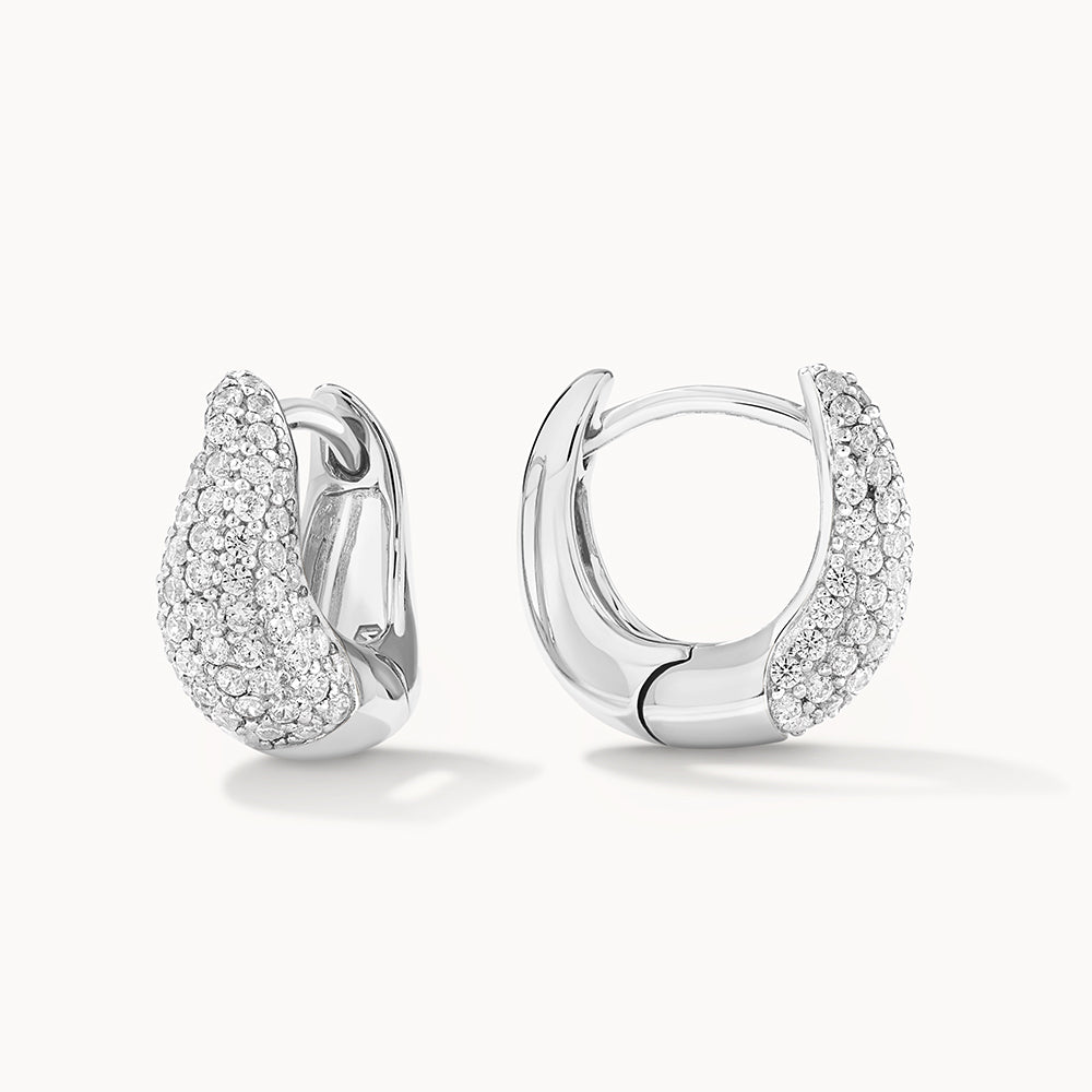 0.50 TCW Round Lab Grown Diamond Hoop Earrings