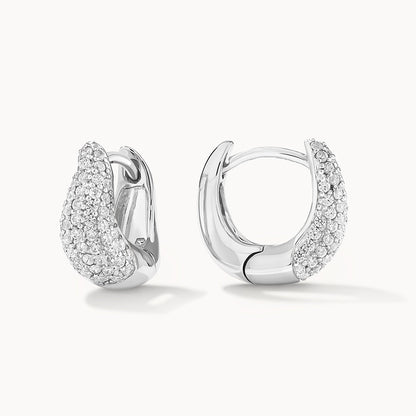 0.50 TCW Round Lab Grown Diamond Hoop Earrings 1