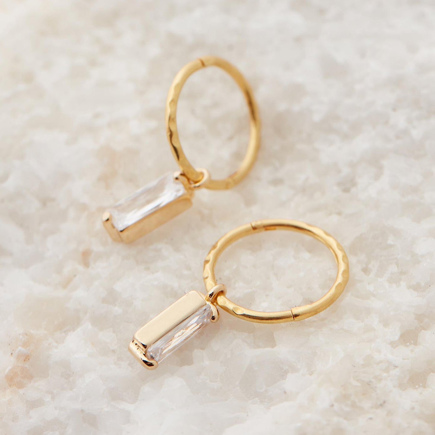 Radiant 0.02 TCW Lab-Grown Diamond Hoop Earrings 3