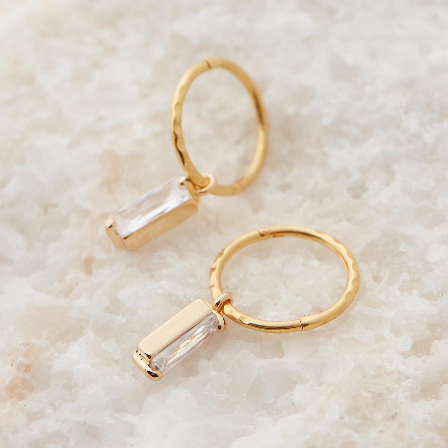 Radiant 0.02 TCW Lab-Grown Diamond Hoop Earrings 3