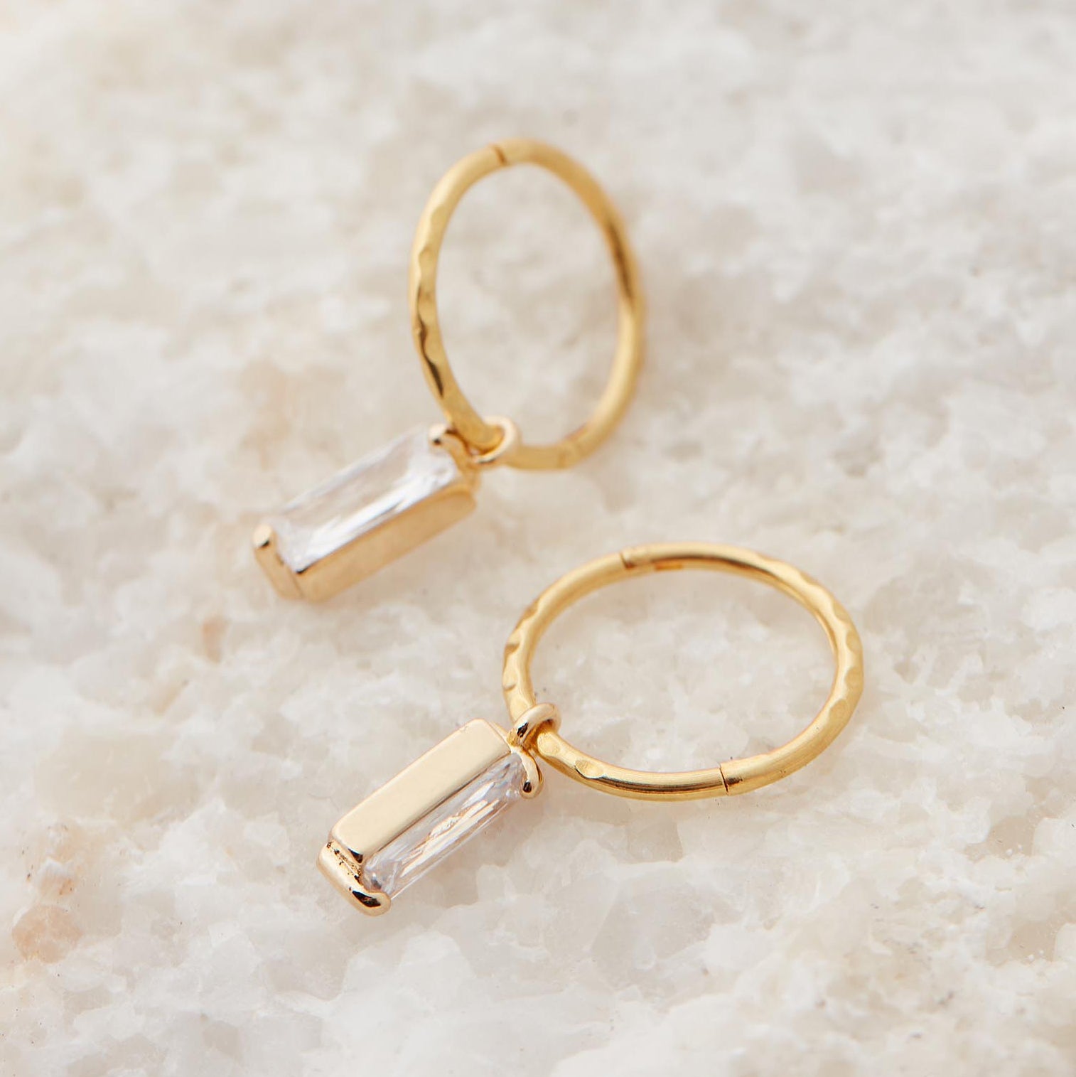 Radiant 0.02 TCW Lab-Grown Diamond Hoop Earrings