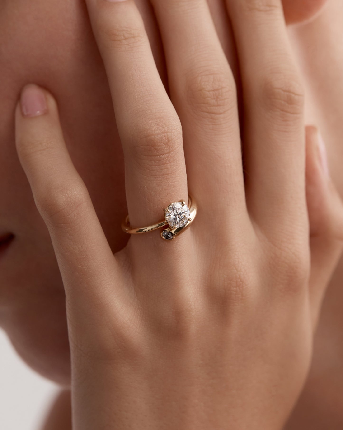 1.0 CT Round Lab Grown Diamond Swirl Shank Engagement Ring 5