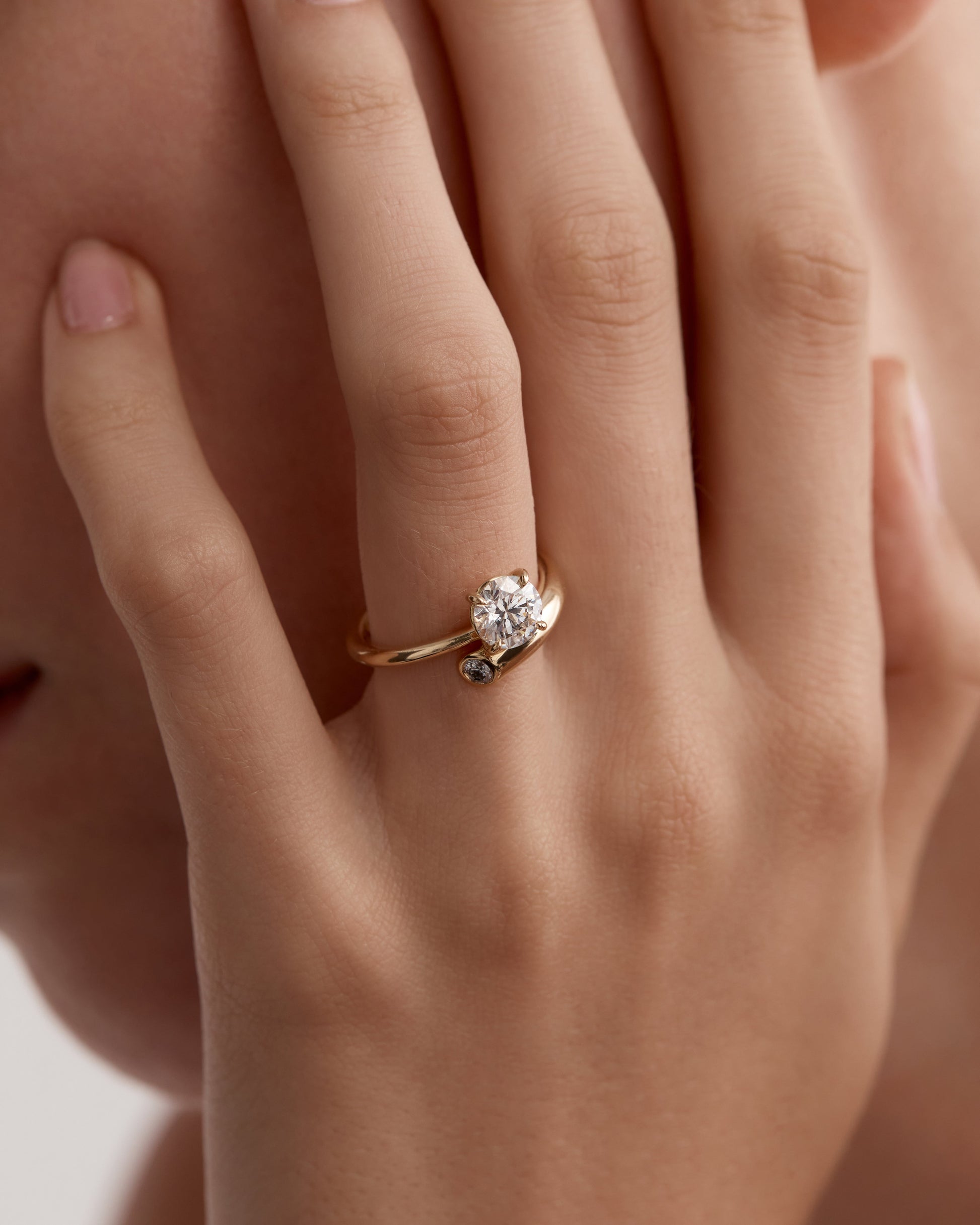 1.0 CT Round Lab Grown Diamond Swirl Shank Engagement Ring 5
