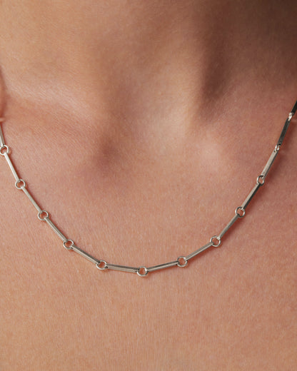 Elegant Silver Link Chain Necklace 4