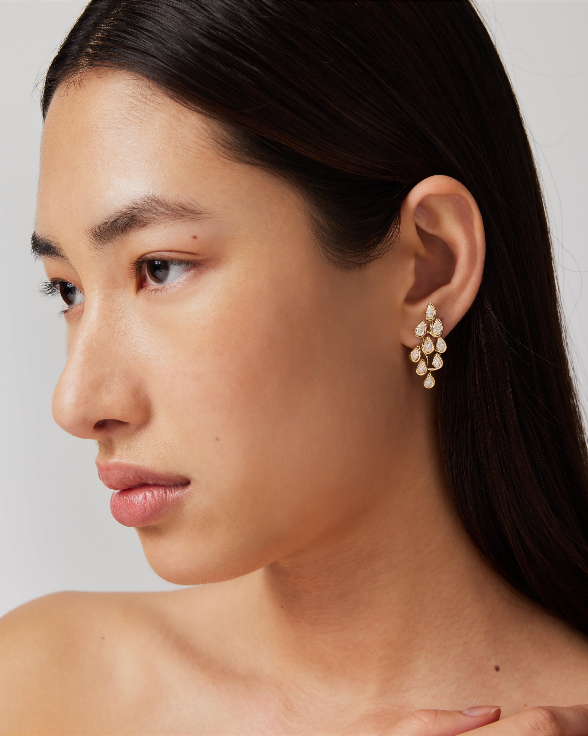 0.50 TCW Pear Lab Grown Diamond Studs Earrings 3