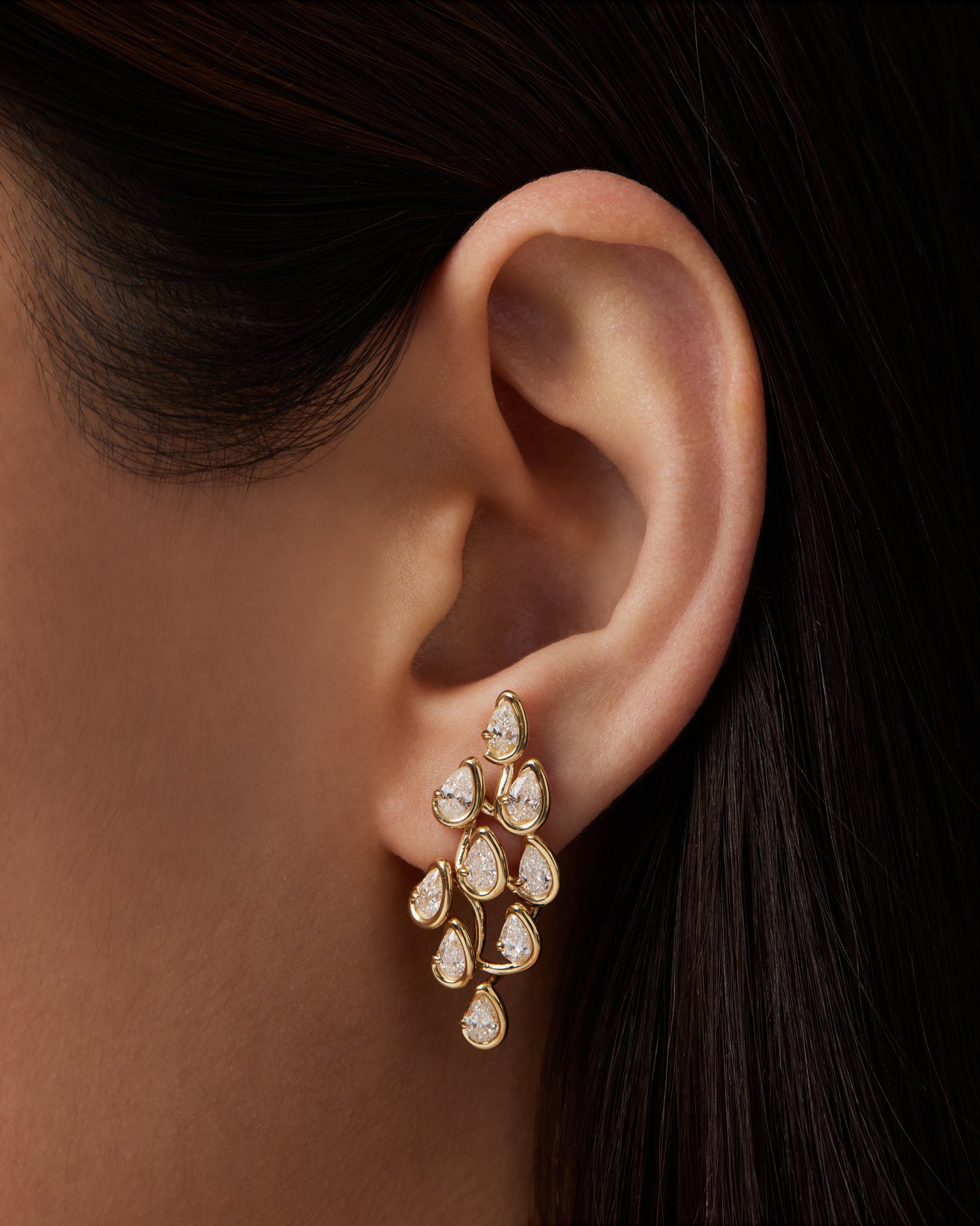 0.50 TCW Pear Lab Grown Diamond Studs Earrings 5