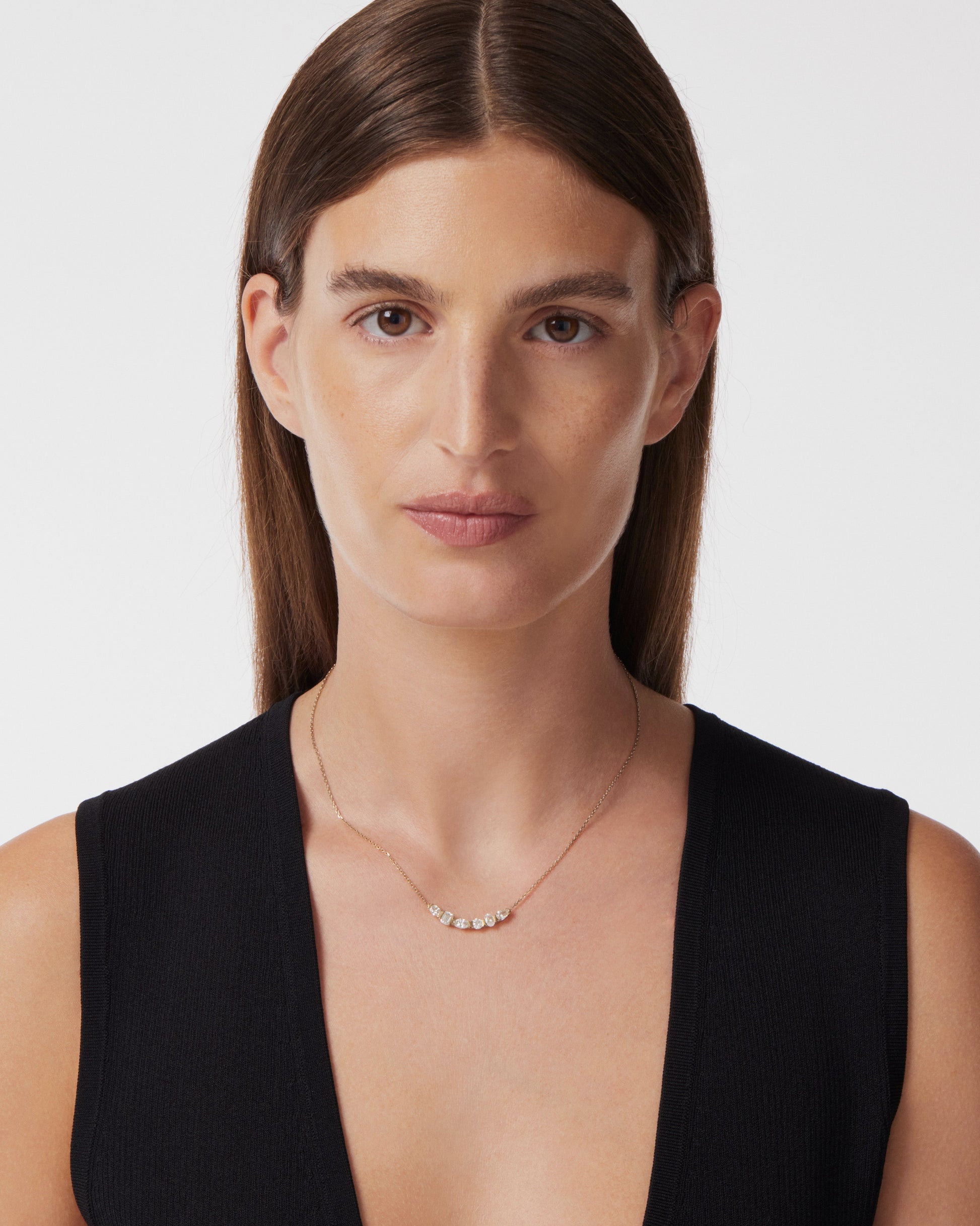 1.0 Carat Multi-Shape Diamond Gold Necklace 5