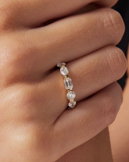 Elegant 0.70 TCW Emerald Cut Lab Grown Diamond Wedding Band 8